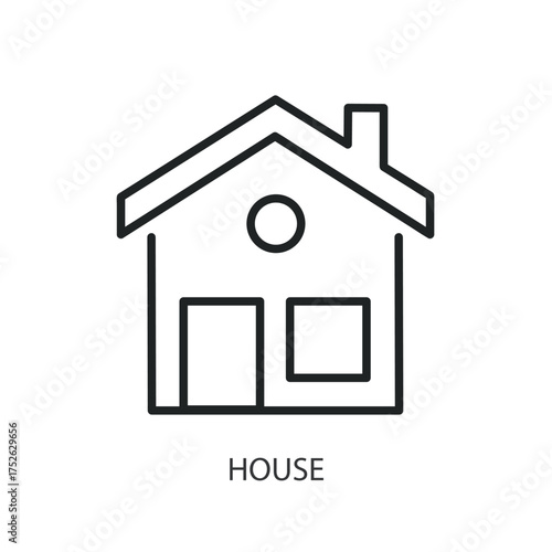 House thin line vector icons.