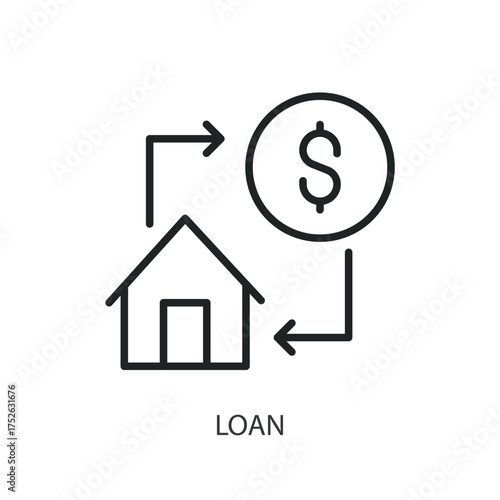 Loan thin line vector icons.