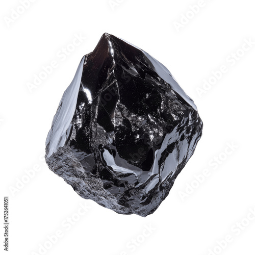 Glistening Black Obsidian Volcanic Glass Mineral