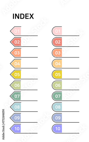 인텍스 라벨 일러스트 
