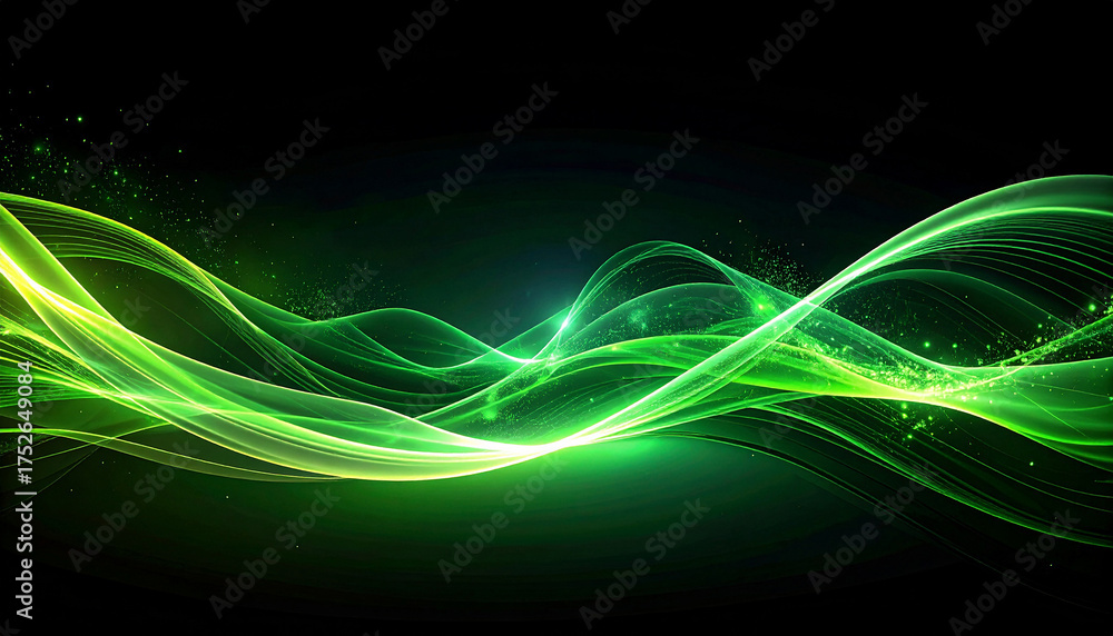 Obraz premium Abstract Flowing Energy Wave Representing Renewable Power