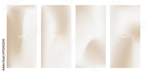 Pastel pearl and cream gradient story background. Elegant warm neutral texture for social media. Vector illustration.