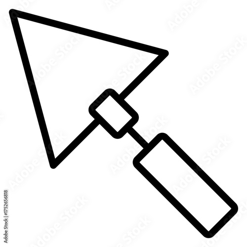 Trowel Vector Line Icon Design