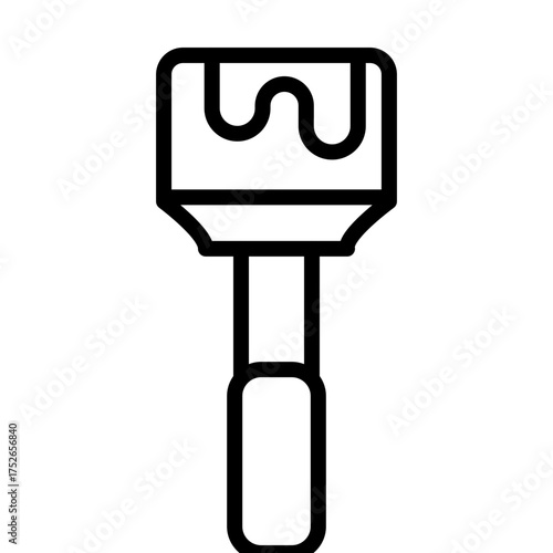 Brush Vector Line Icon Design