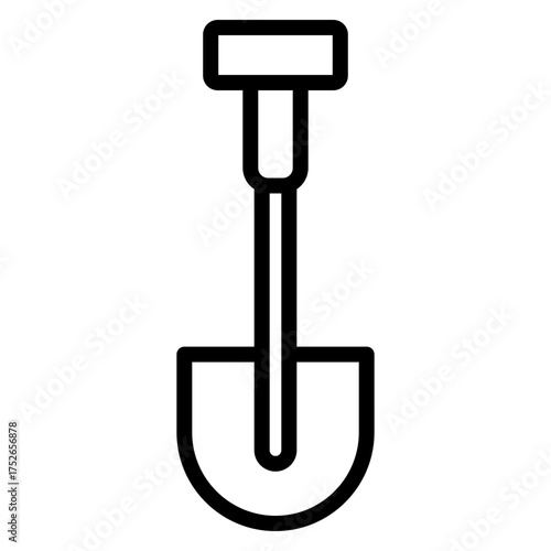 Digging Tools Vector Line Icon Design