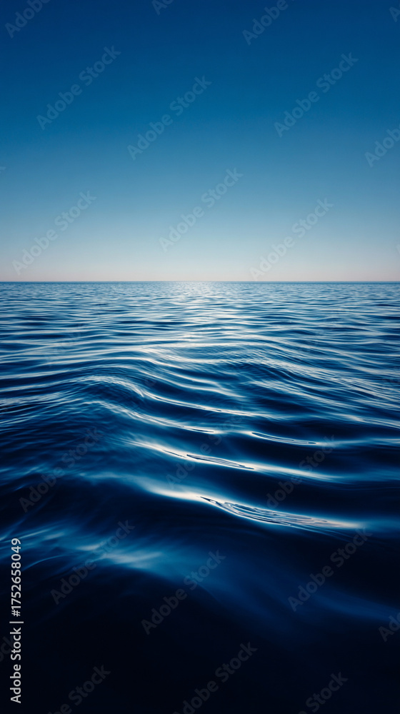 Obraz premium Calm minimal blue background symbolizing tranquility, clarity, and trust — ideal for wellness, meditation, and corporate branding with a serene, spacious, and professional aesthetic.