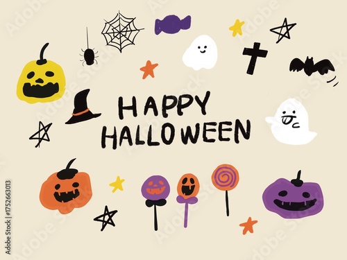 可愛いハロウィーンのキャラクターたち