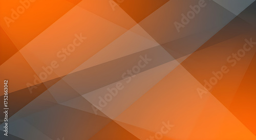 Abstract Geometric Pattern Background with Diagonal Overlapping Shapes in Warm Orange and Cool Gray Tones