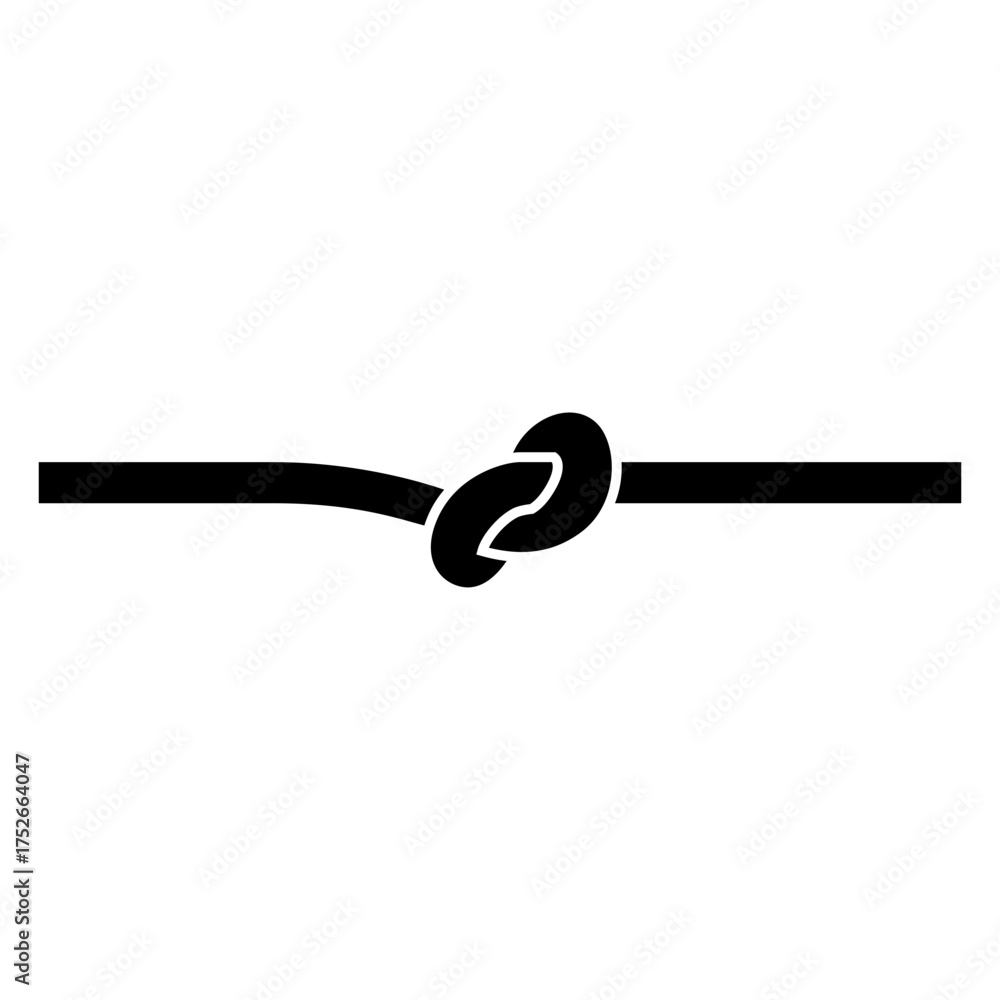 Obraz premium black knot rope cartoon element
