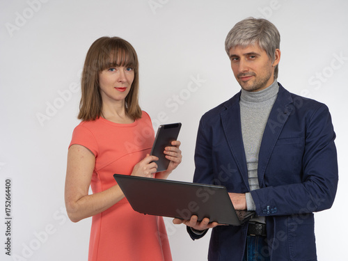 Business couple. Man and wo...