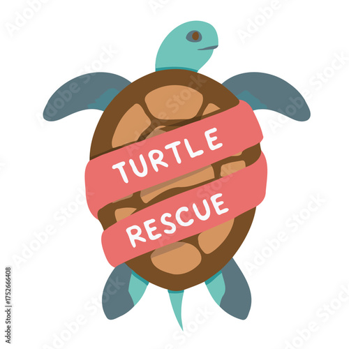 Playful Illustrated Turtle Rescue Banner for Conservation