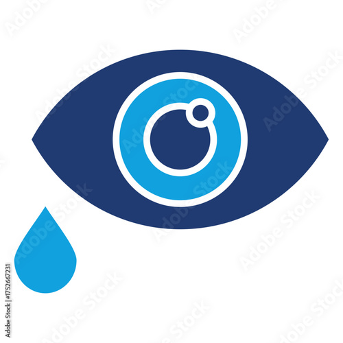 Lacrimation Flat Blue Icon
