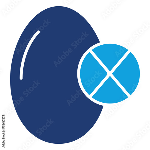 Eggs Flat Blue Icon