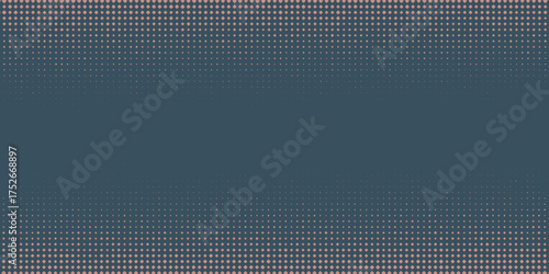 Vector Chequered Halftone Pattern Smooth Curved Border Red Blue Abstract Background. Checkered Rounded Square Dots Blur Texture Pop Art Design. Half Tone Contrast Graphic