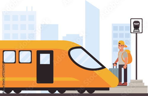 Men will board the train