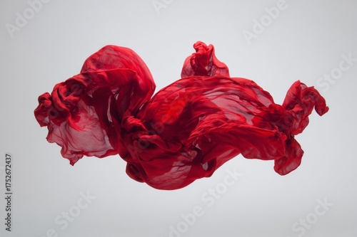 Sophisticated Red Textile Flying Freely in Luxury Composition