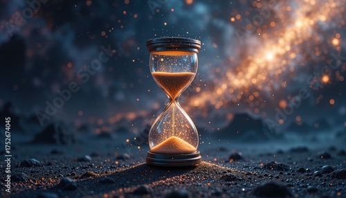 Capture fleeting moments with this elegant hourglass artwork, perfect for conveying deadlines, time management, and the preciousness of every second