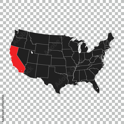 vector of California map