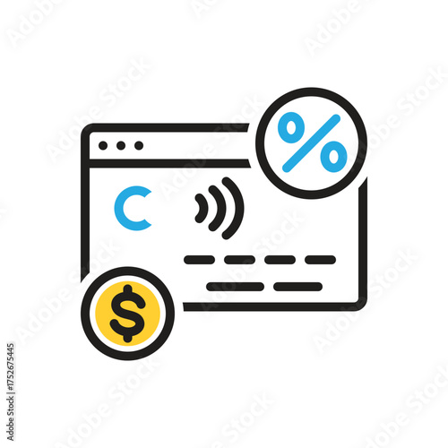 Multi color icon for credit