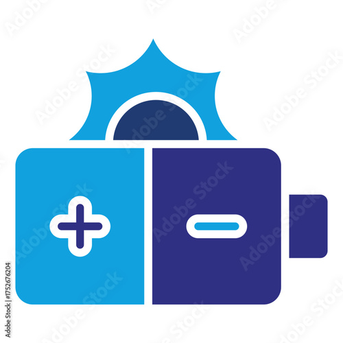 Battery Flat Blue Icon