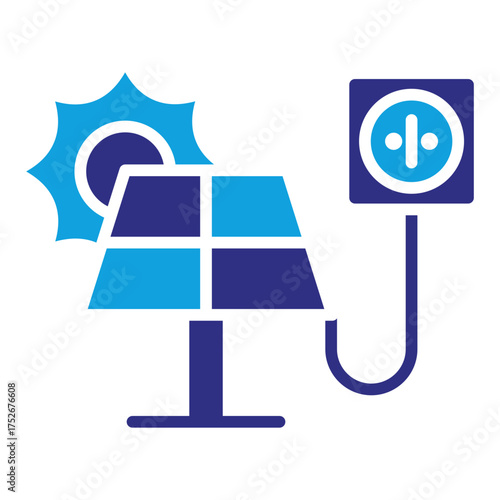 Socket Flat Blue Icon