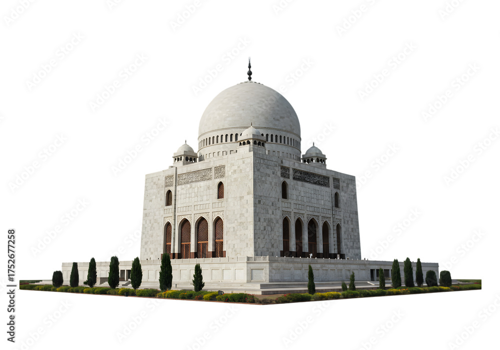 Obraz premium Grand White Mausoleum on transparent background
