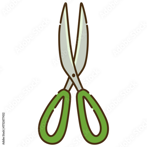 Illustration of Green Scissors