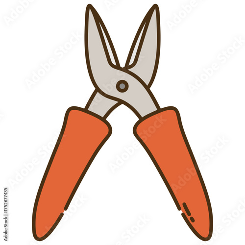 Illustration of Wire Cutters. pliers icon