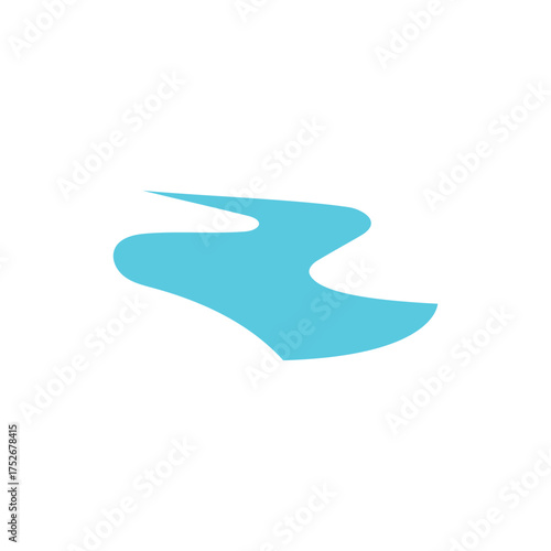 River logo vector template and symbol