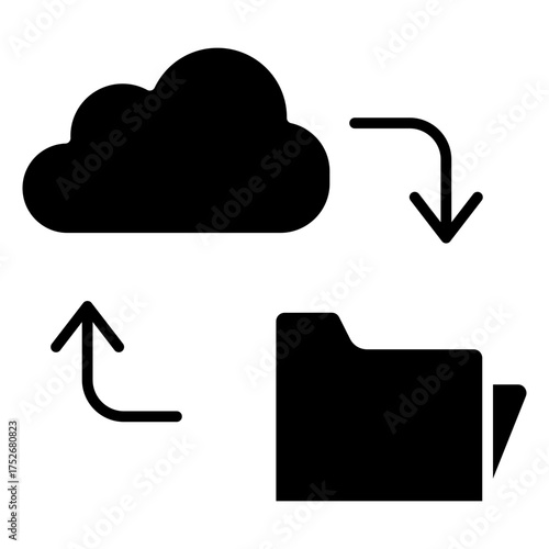 Data Backup Glyph Icon