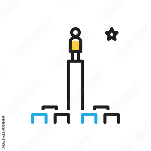 Multi color icon for possibility