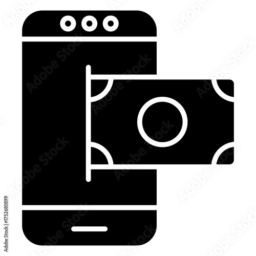 Online Payment Glyph Icon