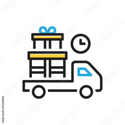 Multi color icon for present