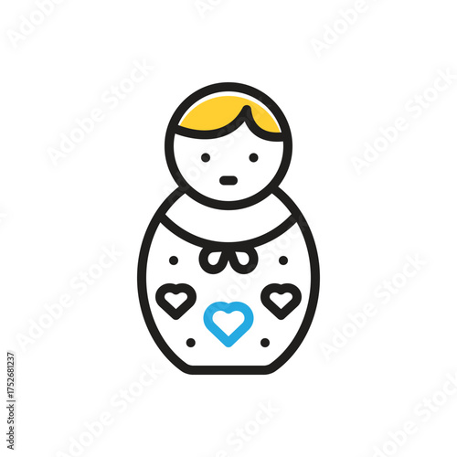 Multi color icon for russian