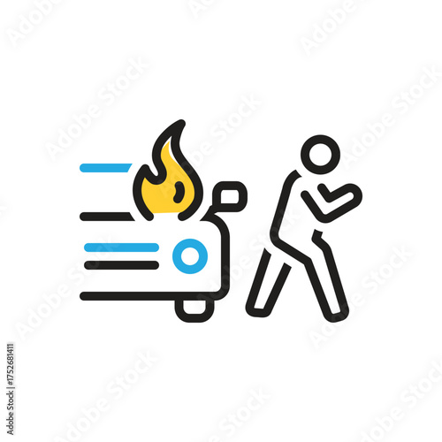 Multi color icon for sudden
