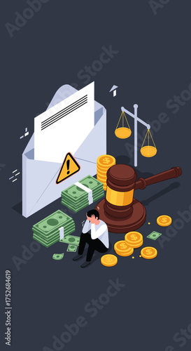 Legal consequences of financial distress and debt collection practices.