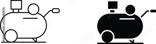 compressor icon vector graphic illustration  with white background flat hand made icon fill icon .