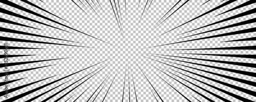 Black comic book transparent background