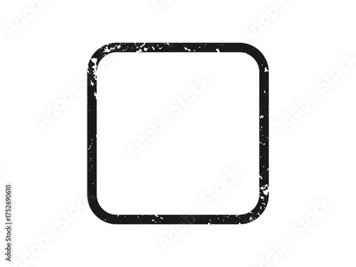 Grunge border in rounded square form