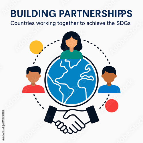 UN Building Global Partnerships SDG Vector