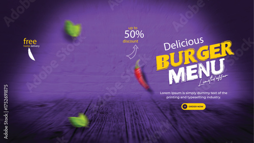 Delicious Food Design Template for Creative Projects.
Modern Restaurant Food Poster Design.
Tasty Fast Food Social Media Banner.
Organic Food Illustration with Fresh Ingredients.