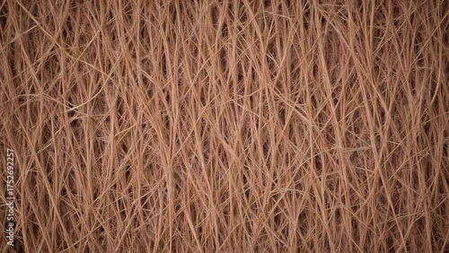 Close-up of Natural Brown Coconut Fiber Texture Background