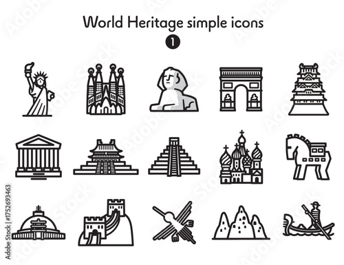 シンプルアイコン集 世界遺産
