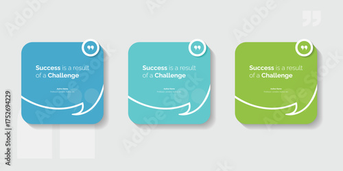 Set Bubble testimonial banner, quote, infographic. Social media post template designs for quotes. Empty speech bubbles, quote bubbles and text box