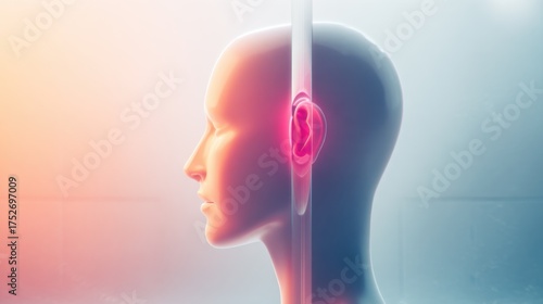 Abstract representation of hearing and perception.