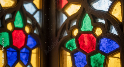 Vibrant stained glass window design