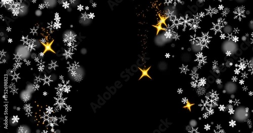 Enchanting Christmas Animation Featuring Sparkling Snowflakes and a Magical Winter Wonderland Background for Your Holiday Celebrations