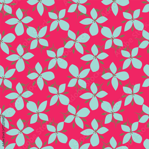 Big flowers pattern, upscale floral pattern. graphical textures floral, trendy colors pattern , flowers background with leaves. vector illustration.
