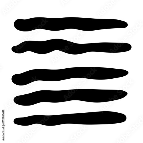 Abstract Black Stripes on White Background