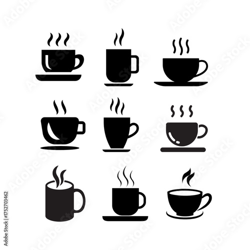 Hot Coffee Cup Icon | Steaming Coffee Mug Vector | Café Drink Illustration